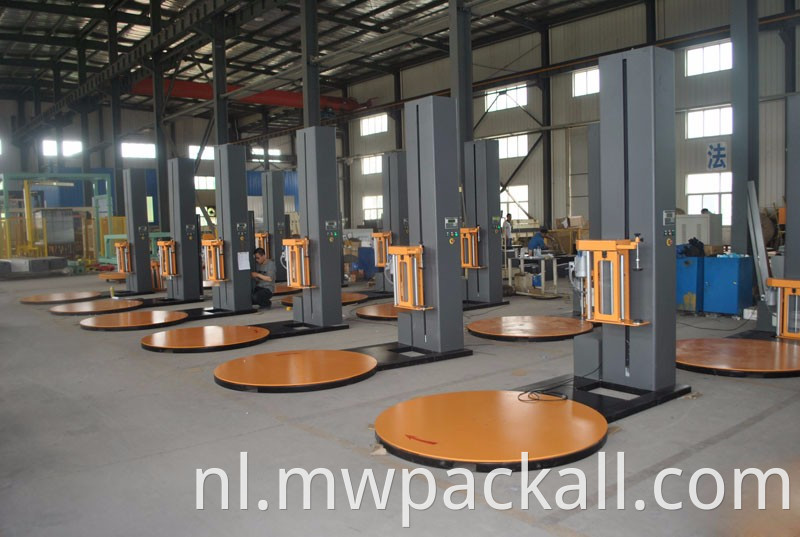 Mobile elektrische draaitafel Automatische rekhandleiding Handmatige top-platen stretchpakmachine /pallet wrapper